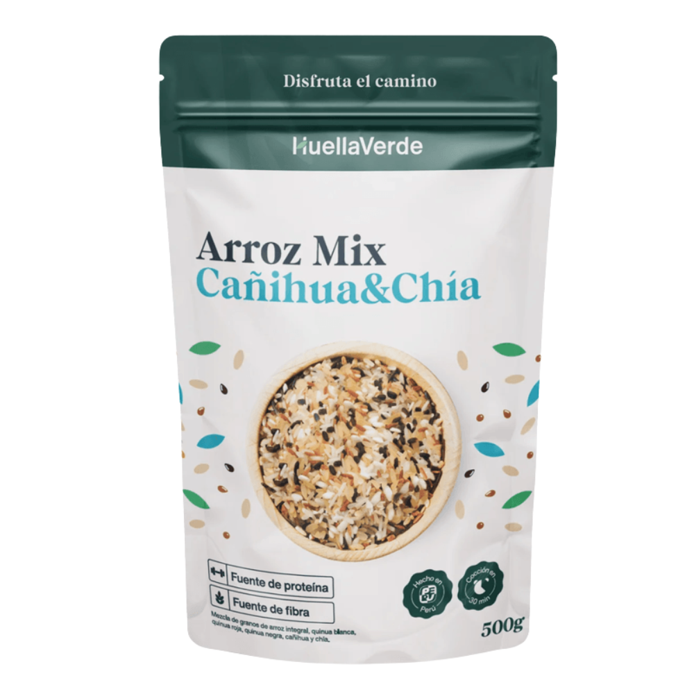 ARROZ MIX CON SEMILLAS DE CHIA X 500GR HUELLA VERDE
