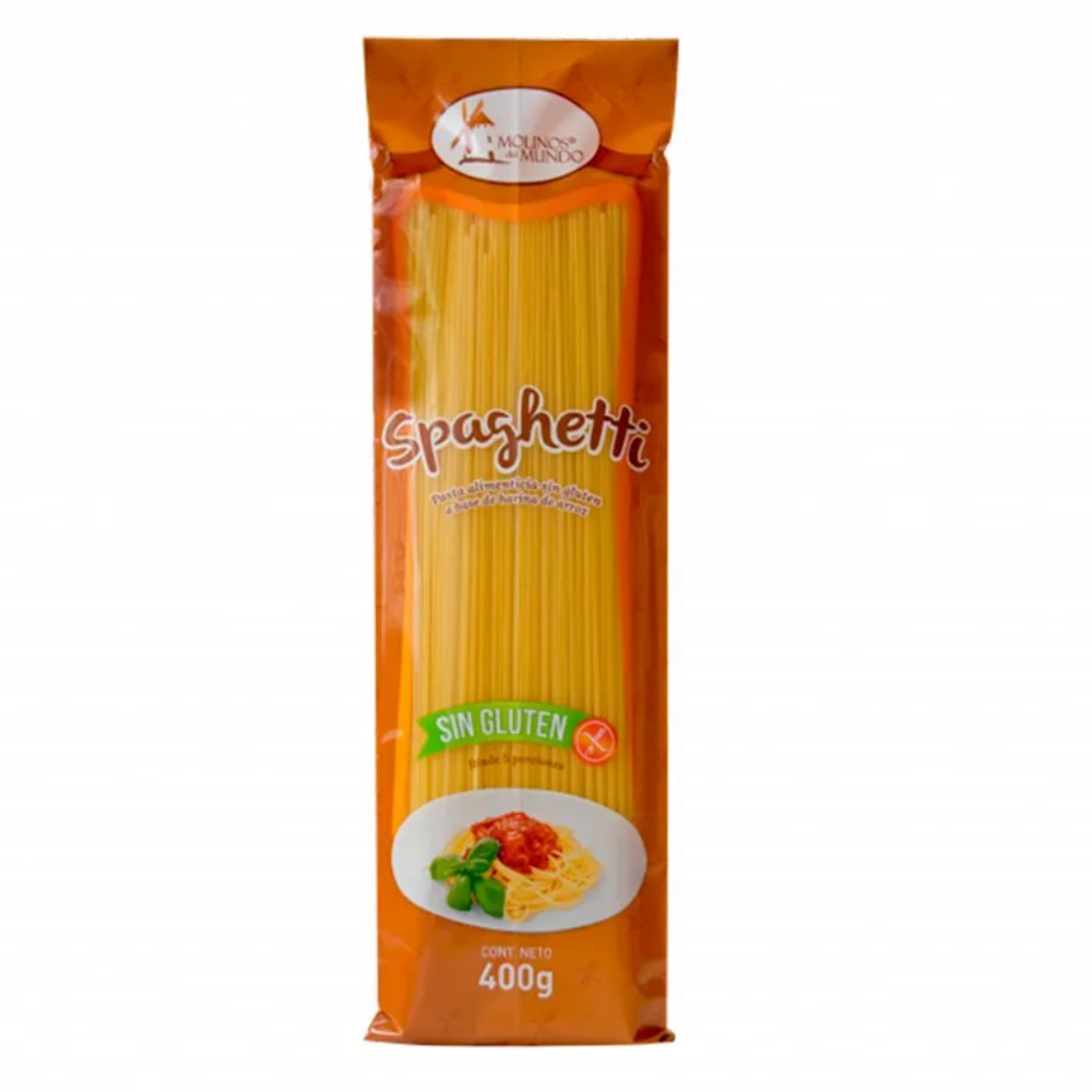 PASTA SPAGHETTI GLUTEN FREE X 400GR MOLINOS DEL MUNDO