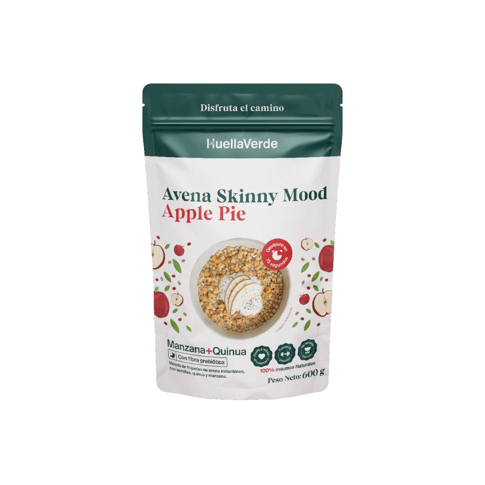 AVENA SKINNY MOOD APLE PIE X 400GR HUELLA VERDE