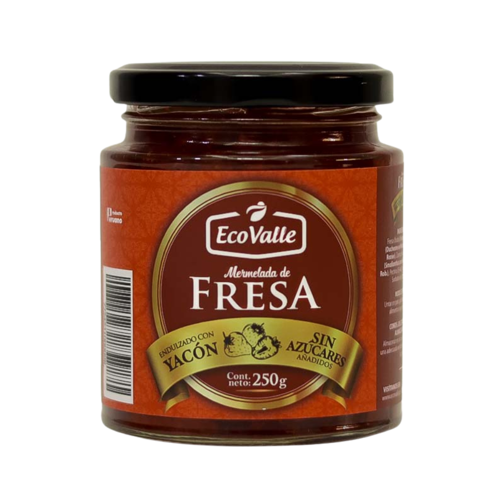 MERMELADA DE FRESA CON YACON X 250GR ECOVALLE