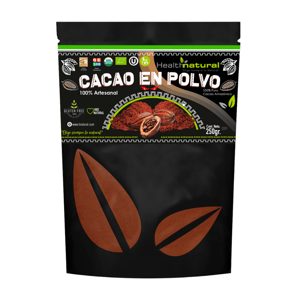 CACAO EN POLVO ORGANICO X 250GR HEALTH NATURAL