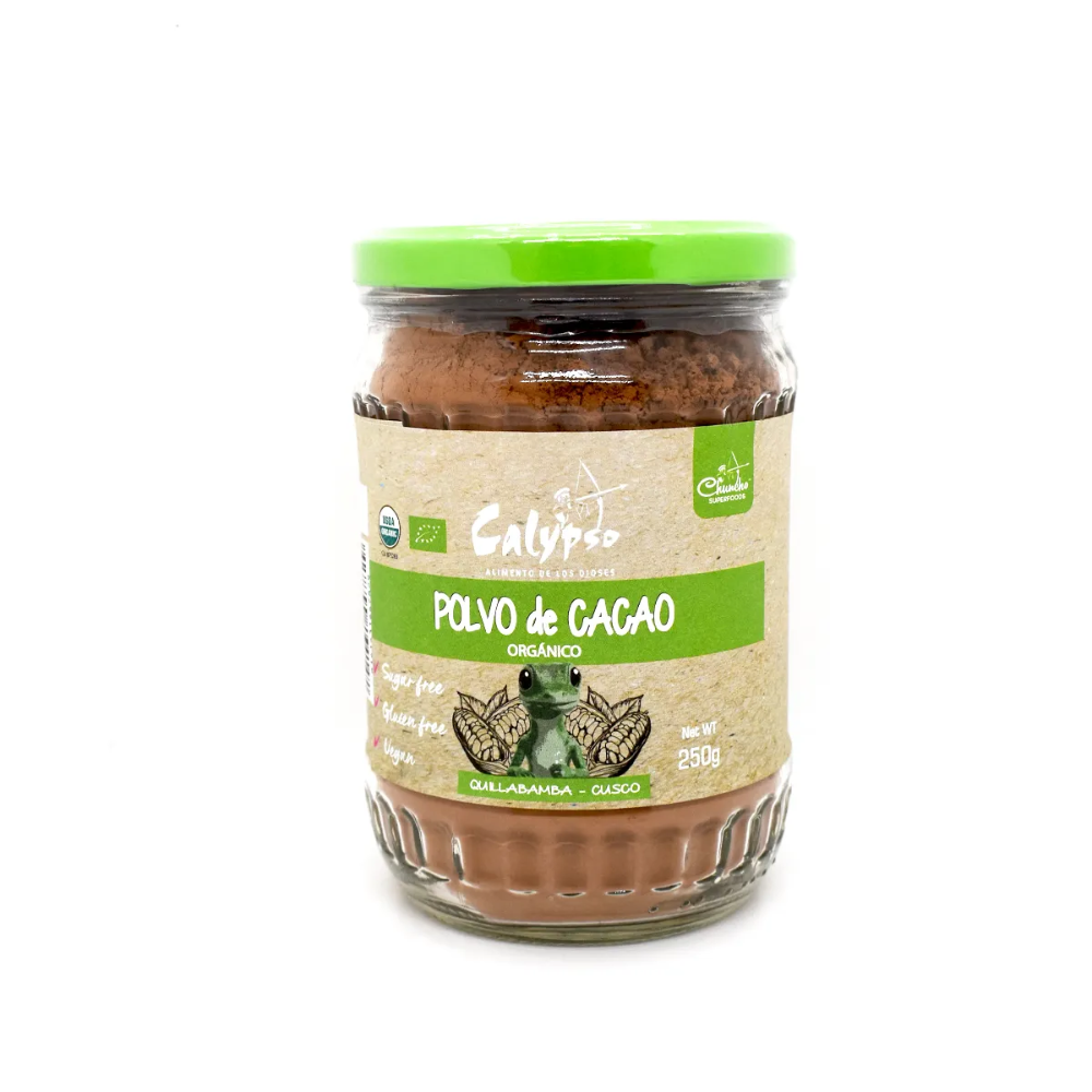 CACAO EN POLVO ORGANICO FRASCO X 250GR CALYPSO