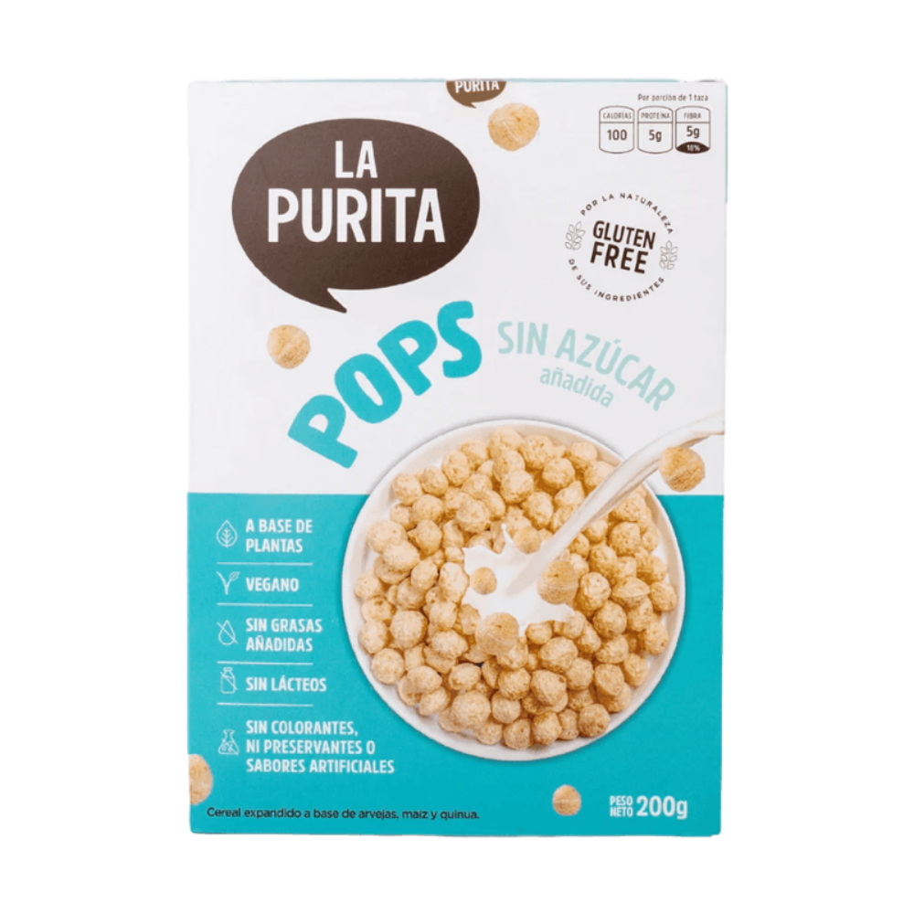 CEREAL POPS SIN AZUCAR X 200GR LA PURITA