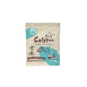 ALMENDRAS BAÑADAS CON CHOCOLATE 70% CACAO 0 AZÚCAR PESO 21G