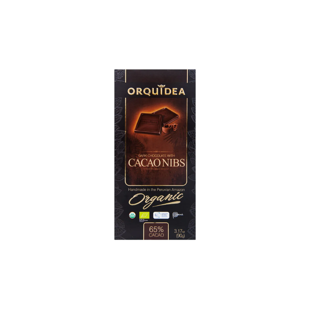 CHOCOLATE NIBS DE CACAO 65% CACAO X 45GR ORQUIDEA