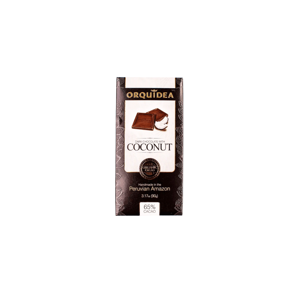 CHOCOLATE DARK WITH COCONUT 65% CACAO X 45GR ORQUIDEA
