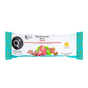 BARRA DE QUINUA CON AGUAYMANTO Y COBERTURA CHOCOLATE  Q FOODS 20 GR