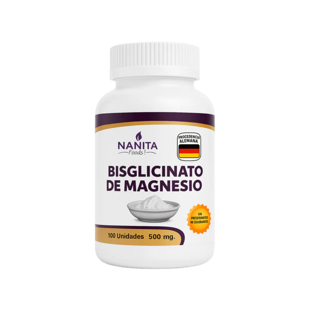 BISGLICINATO DE MAGNESIO 100 CAPSULAS X 500MG NANITA FOODS