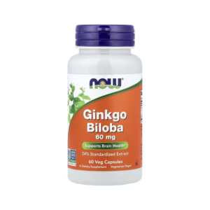 GINKGO BILOBA 60MG SUPPORTS BRAIN HEALTH X 60 SOFTGELS NOW