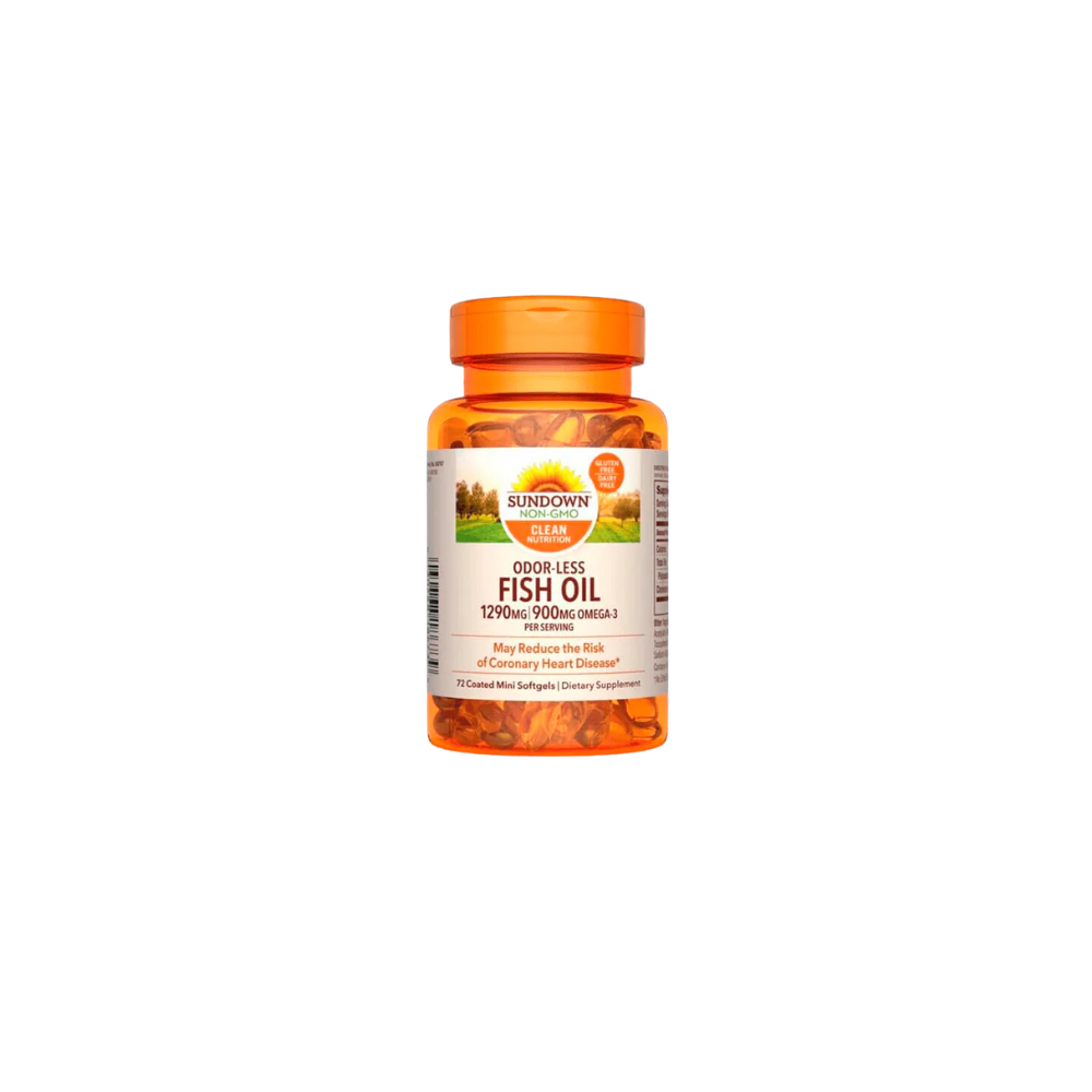 ODOR-LESS FISH OIL 1290MG/900MG OMEGA-3 X 72 SOFTGELS SUNDOWN