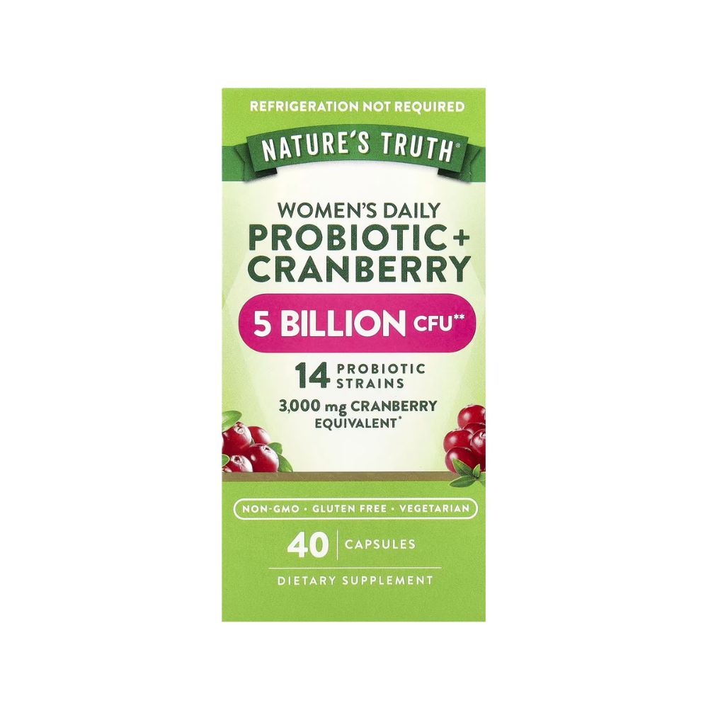 PROBIOTICOS PARA MUJERES ARANDANOS ROJOS NATURES TRUTH 40 CAPS